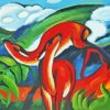 Red Deer By Franz Marc Diamond Painting