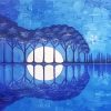 Abstract Tree Reflection Guitar Diamond Painting