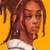 Girl With Dreadlocks Diamond Painting