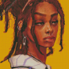 Girl With Dreadlocks Diamond Paintings