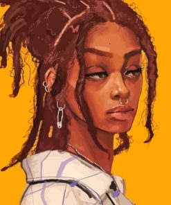 Girl With Dreadlocks Diamond Painting