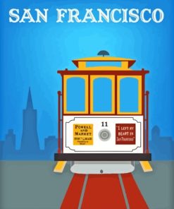 San Francisco Tramway City Poster Diamond Painting