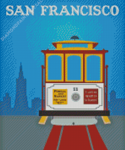 San Francisco Tramway City Poster Diamond Paintings