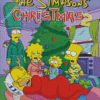 Simpsons Christmas Poster Diamond Paintings