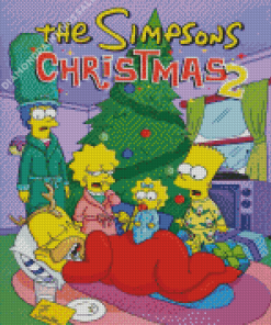Simpsons Christmas Poster Diamond Paintings