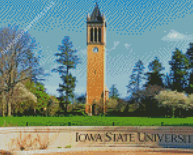 Tower Of Iowa State University Diamond Paintings