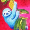 Blue Sloth Diamond Painting