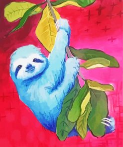 Blue Sloth Diamond Painting