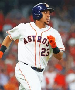 Houston Astros Michael Brantley Baseball Left Fielder Player Diamond Painting