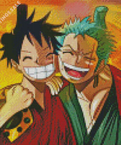 Luffy And Zoro Diamond Painting