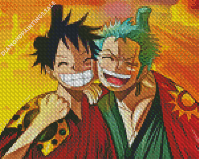 Luffy And Zoro Diamond Painting