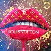Pink Louis Vuitton Lips Diamond Painting