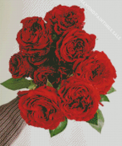 Red Peonies Bouquet Diamond Painting