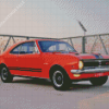 Red Vintage HT Holden Car Diamond Painting