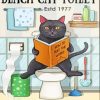 Black Cat On A Toilet Diamond Painting