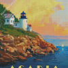 Cool Lighthouse Acadia Diamond Painting