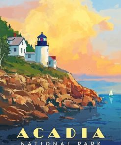 Cool Lighthouse Acadia Diamond Painting