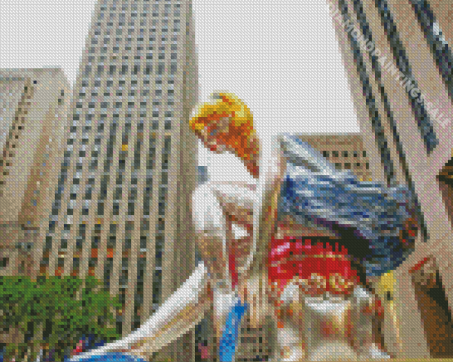 Seated Ballerina Jeff Koons Art Diamond Painting