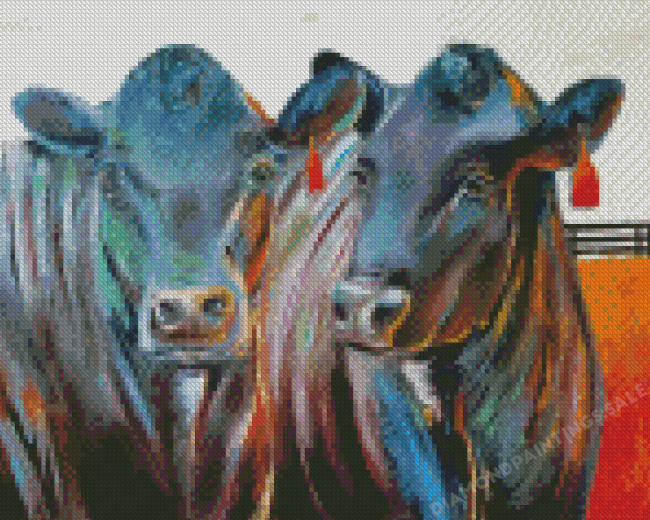 Aberdeen Angus Cows Diamond Painting