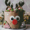 Christmas Reindeer Cake Diamond Painting