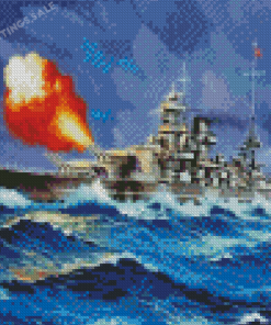Military Navy Battleship Diamond Paintings