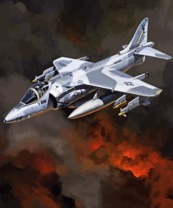 Military Harrier Plane Diamond Painting