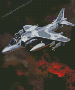 Military Harrier Plane Diamond Painting
