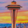 Seattle Needle Space Tower Diamond Painting