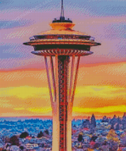 Seattle Needle Space Tower Diamond Painting