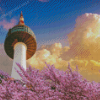 Seoul Namsan Park Tower Diamond Painting