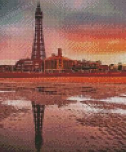 Sunset At Blackpool Diamond Painting