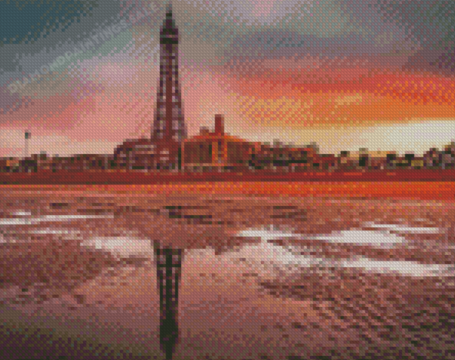 Sunset At Blackpool Diamond Painting