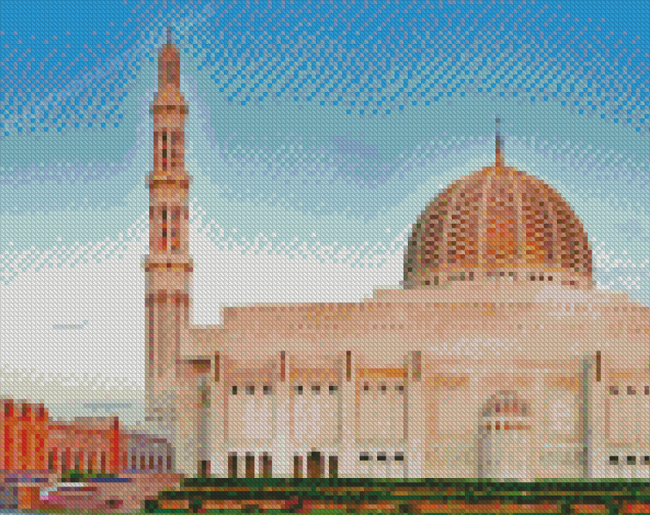 Oman Sultan Qaboos Grand Mosque Diamond Painting