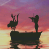 Bird And Violinist Silhouette Diamond Painting