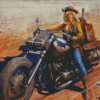 Girl On Harley Davidson Diamond Painting