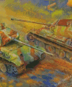 World War II Tank Panthers Diamond Painting