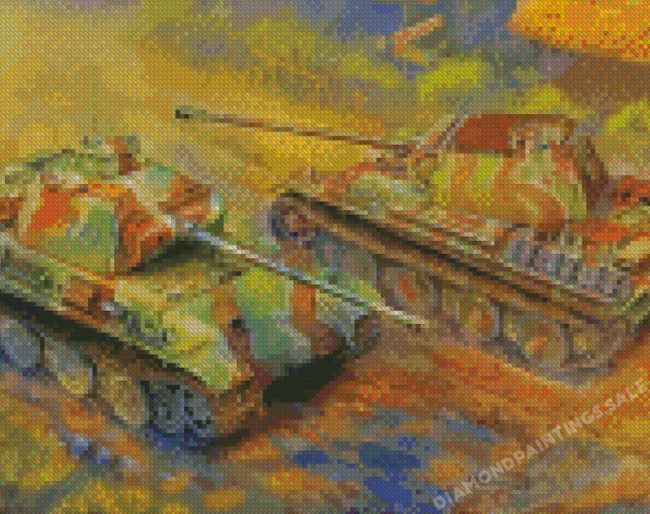 World War II Tank Panthers Diamond Painting