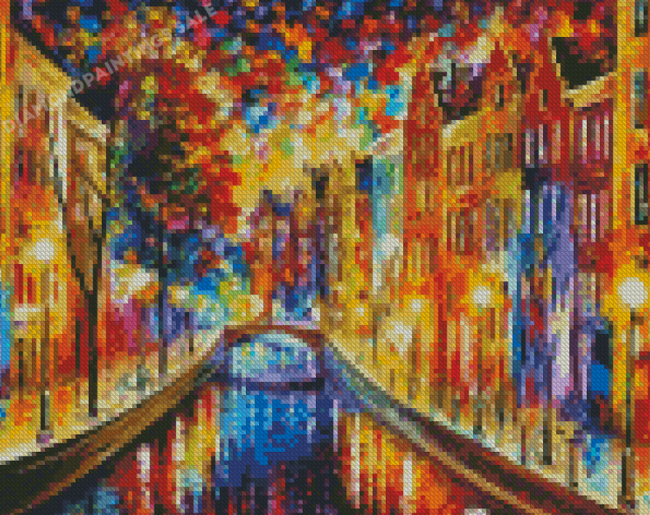 Abstract Amsterdam Canal Diamond Painting