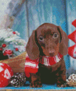 Christmas Puppy Diamond Painting