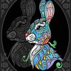 Colorful Easter Rabbit Head Mandala Diamond Painting