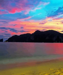 Koh Phi Phi Sunset Seascape Diamond Painting