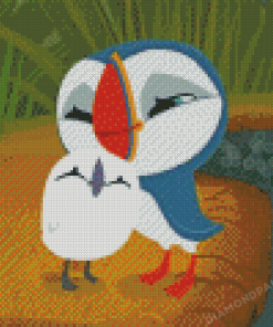 Puffin Rock Characters Diamond Painting