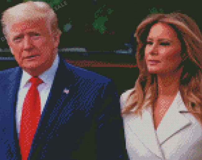 Trump And Milana Diamond Painting