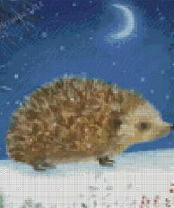 Christmas Hedgehog Diamond Painting