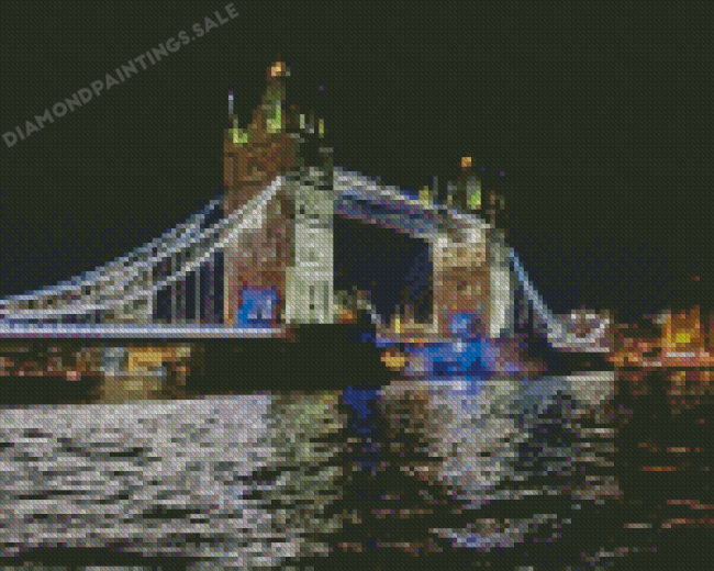 Tower Bridge London At Night Diamond Painting