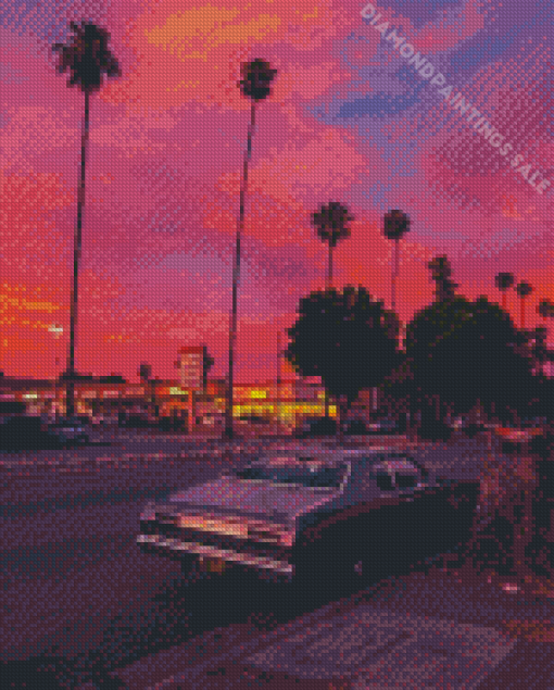 Vintage California On Sunset Diamond Painting