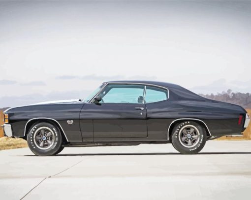 Black 71 Chevelle Car Diamond Painting