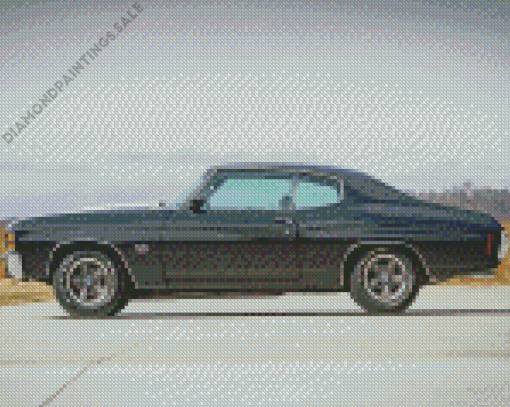 Black 71 Chevelle Car Diamond Painting