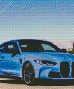 Blue BMW M4 Diamond Painting