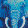 Blue Elephant Diamond Painting